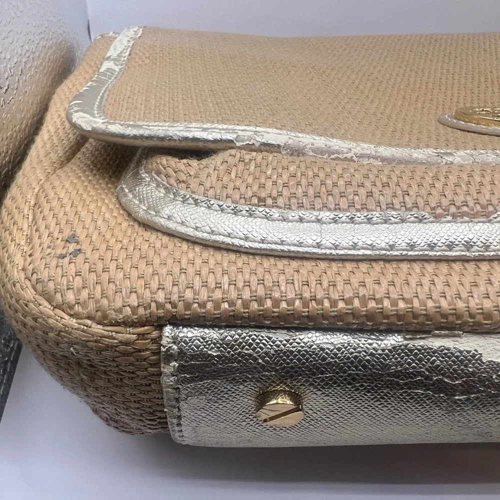 Tory Burch Beige Woven Shoulder Bag 2011 Authentic Reclamation Project